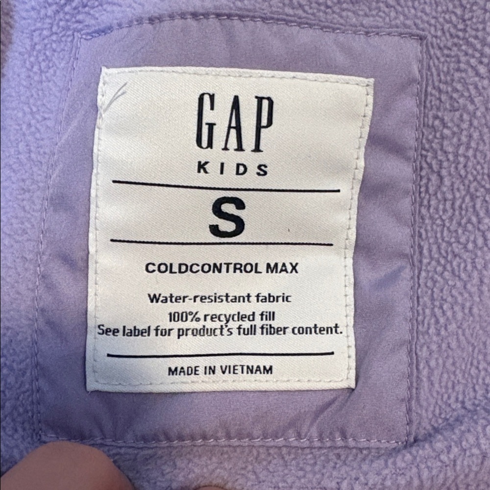 GAP Light Purple Hooded Puffer Jacket - Picture 4 of 11